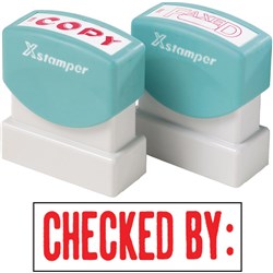 Stamp X Checked By Red
