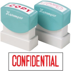 STAMP X CONFIDENTIAL RED