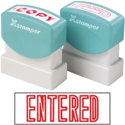 STAMP X ENTERED - RED