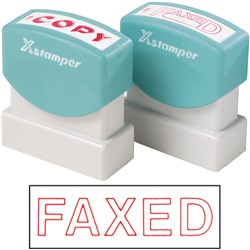 STAMP X FAXED - RED