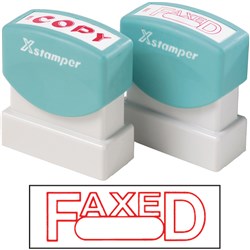 STAMP X FAXED/DATE - RED