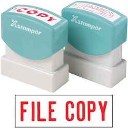 STAMP X FILE COPY - RED