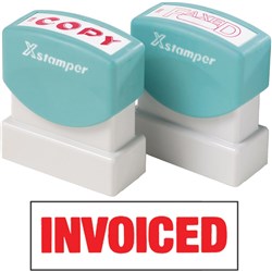 Stamp X Invoiced - Red