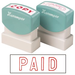 STAMP X PAID RED