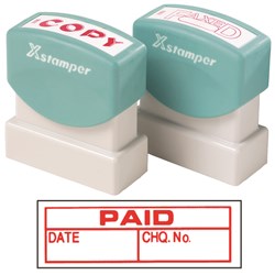 STAMP X PAID CHQ NO &DATE