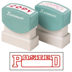 STAMP X POSTED DATE - RED