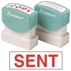 STAMP X SENT RED