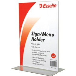 ESSELTE SIGN MENU HOLDER A4 DOUBLE SIDED PORTRAIT