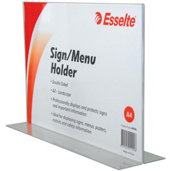 ESSELTE SIGN MENU HOLDER A4 DOUBLE SIDED LANDSCAPE