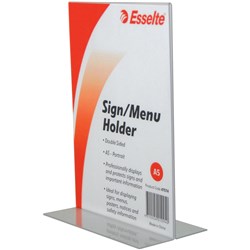 ESSELTE SIGN MENU HOLDER A5 DOUBLE SIDED PORTRAIT