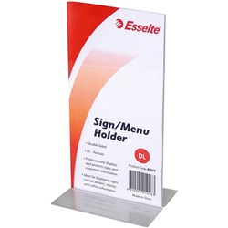 ESSELTE SIGN MENU HOLDER DL DOUBLE SIDED PORTRAIT