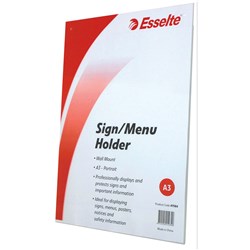 ESSELTE SIGN/MENU HOLDER A3 Wall Mount Portrait 