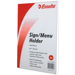 ESSELTE SIGN/MENU HOLDER A4 WALL MOUNT