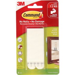 COMMAND PICTURE HANGING STRIPS 17206 Large White