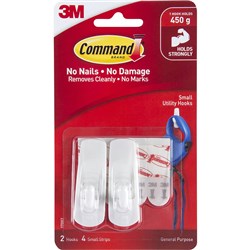 COMMAND GENERAL PURPOSE HOOKS 17002 Small Hooks White