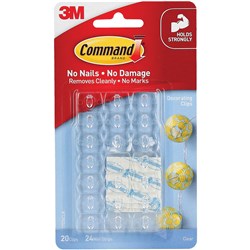 COMMAND CLEAR HOOKS 17026CLR Decorating Clips  Clear