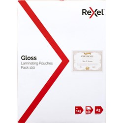 Laminating Pouch A3 Rexel 125Mic (100)