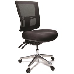 BURO METRO II 24/7 MEDIUM BACK NO ARMS SEAT SLIDE BLACK