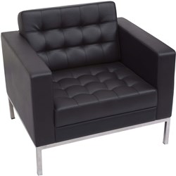 Venus Lounge Chair Single Seater Black Pu