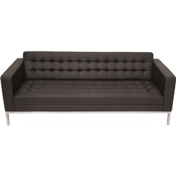Venus Lounge Chair Three Seater Black Pu