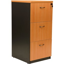 Logan Filing Cabinet 3 Drawers Beech & Ironstone