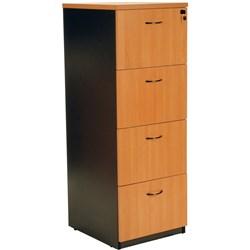 Logan Filing Cabinet 4 Drawers Beech & Ironstone