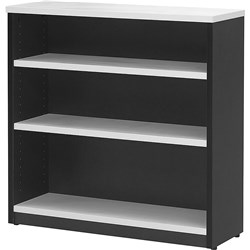 Logan Bookcase 900Mm X 900Mm 2 Shelves White & Ironstone