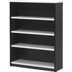 Logan Bookcase 1200Mm X 900Mm 3 Shelves White & Ironstone