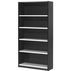 Logan Bookcase 1800Mm X 900Mm 4 Shelves White & Ironstone