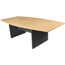 Logan Boardroom Table 2400X1200 Beech & Ironstone