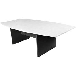 Logan Boardroom Table 2400X1200Mm White & Ironstone