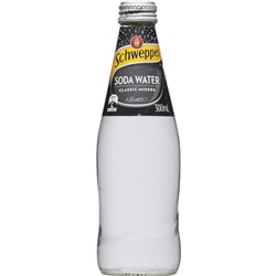 SCHWEPPES SODA WATER 300ml Bottle Pack of 24 