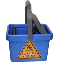 Cleanlink Mop Bucket Plastic Wringer 9 Litre Blue