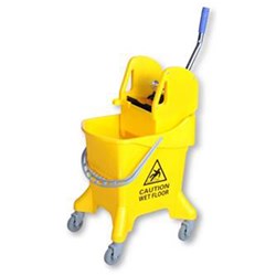 Cleanlink Mop Bucket Downward Press 31Litres Yellow