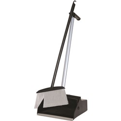 Cleanlink Lobby Pan Set Broom & Bucket Black