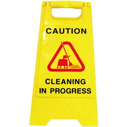 Cleanlink Cleaning In Progress Safety Sign Yellow