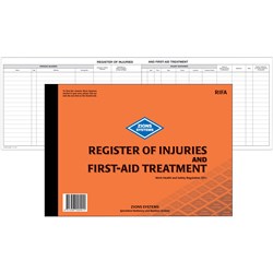 ZIONS REGISTER OF INJURIES & FIRST AID TREATMENT