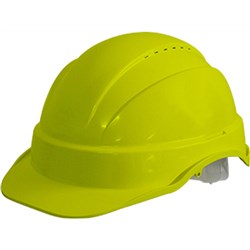 MAXISAFE VENTED HARD HAT Sliplock Harness Fluoro Yellow 