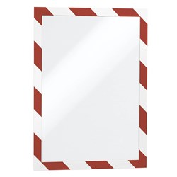 Durable Duraframe Security A4 Red/White - Pack Of 2
