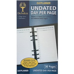 Debden Dayplanner Refill Undated 1 Day To Page 96X175Mm Personal