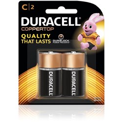 Duracell Coppertop Battery C Carded Pack Of 2