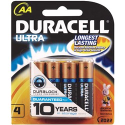 DURACELL ULTRA BATTERY AA Card of 4 