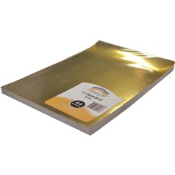 RAINBOW FOIL BOARD 270GSM A4 Gold 50 Sheets 