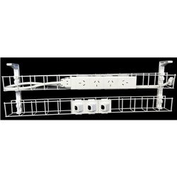 Rapid Cable Management  Dual Basket 650Mm 4Gpo + 3Data 1.5M Interconnecting Lead