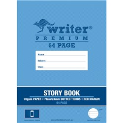 WRITER PREMIUM STORY BOOK 64 Pg Plain Dotted Thirds 24mm