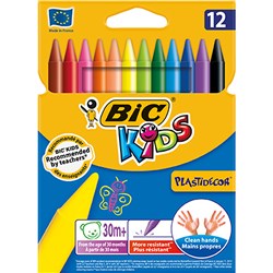 Bic Plastidecor 421 Crayon Pack Of 12
