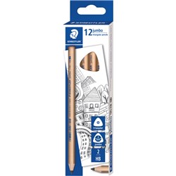 Staedtler Natural Jumbo Triangular Pencils Hb Cup Box Of 12