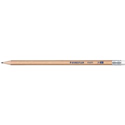 STAEDTLER NATURAL PENCIL 132 2B With Eraser Tip Pack of 12