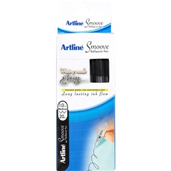 ARTLINE 8210 SMOOVE BALLPOINT Medium Black Box of 20