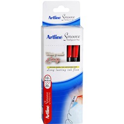 ARTLINE SMOOVE 8210 BALL PEN RED MEDIUM (20)